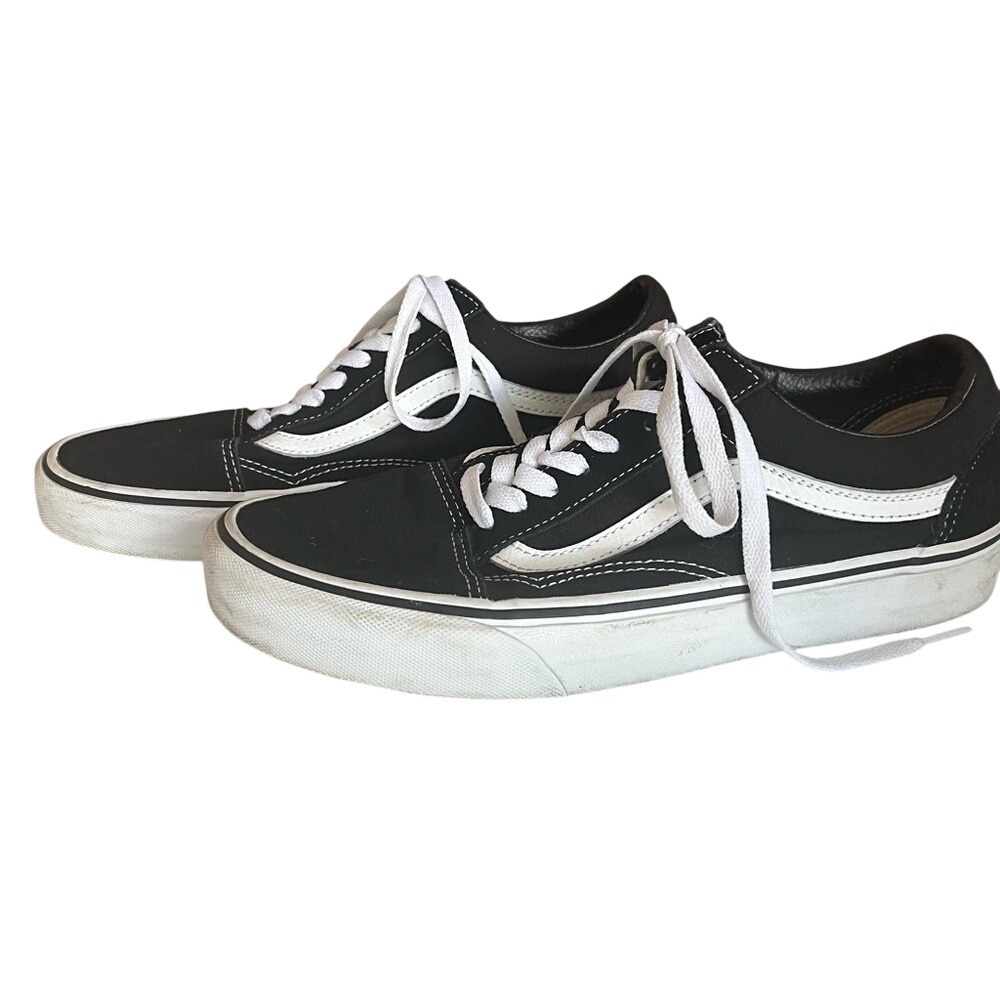 Vans Black and White Old Skool Sneakers Womens 9.5 OG skater